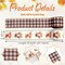 2 Rolls of Fall Ribbons for Crafting, Thanksgiving Wired Edge Ribbon Natural Buffalo Plaid Ribbon Bow Autumn Calf Farmhouse Burlap Ribbon for Gift Wrapping Fall Thanksgiving Decoration Supplies